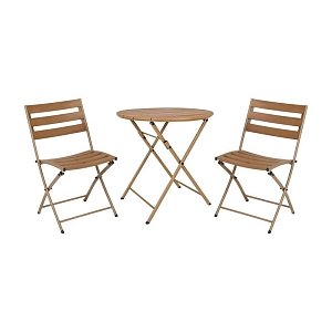 ΣΕΤ BALCONY 3TEM ΣΤΡΟΓΓΥΛΟ Fylliana POLYWOOD & ΑΤΣΑΛΙ ΦΥΣΙΚΟ-ΚΑΦΕ ΧΡΩΜΑ 0030-126-025
