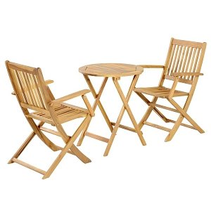 ΣΕΤ BISTRO 3 ΤΕΜ ΞΥΛΟ ΑΚΑΚΙΑΣ Fylliana FL921 ΚΑΡΥΔΙ ΣΚΕΛΕΤΟΣ 60x60x75εκ 0020-224-041