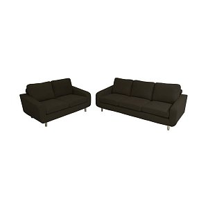 Σετ Σαλόνι 2 Τεμ Doris Dark Brown 1014 IN 400-05-002