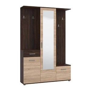 ΣΤΑΝΤ ΧΩΛ ΚΑΙ ΠΑΠΟΥΤΣΟΘΗΚΗ MARTIN DARK SONOMA/SONOMA 133,5x33x197,5εκ fxtr 11011256