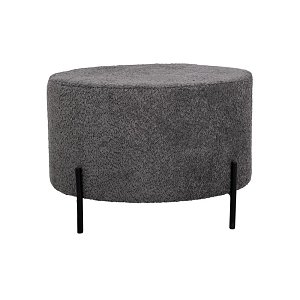 ΣΤΡΟΓΓΥΛΟ ΣΚΑΜΠΟ Fylliana Kristal ΓΚΡΙ ΧΡΩΜΑ 60x40εκ 863-225-128