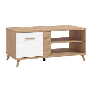 ΤΡΑΠΕΖΑΚΙ ΣΑΛΟΝΙΟΥ BRETAGNA ARTISAN OAK-ΛΕΥΚΟ HIGH GLOSS FOIL 120x60x53,5εκ a.p.r 11012259