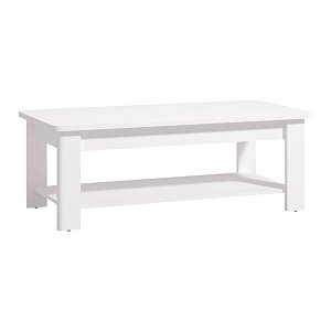 ΤΡΑΠΕΖΑΚΙ ΣΑΛΟΝΙΟΥ JERSEY ΛΕΥΚΟ-ΛΕΥΚΟ HIGH GLOSS FOIL 124x60x45εκ 11012258