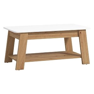ΤΡΑΠΕΖΑΚΙ ΣΑΛΟΝΙΟΥ PIAVE ARTISAN OAK-ΛΕΥΚΟ HIGH GLOSS 101x55x47εκ 11013082