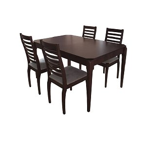 Τραπεζαρία σετ 5τμχ Nancy 1036 IN + Melody 1024 IN Walnut 400-11-012