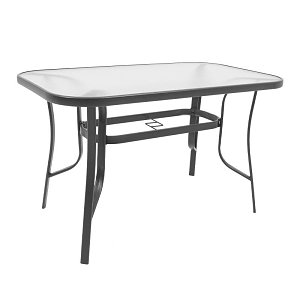 ΤΡΑΠΕΖΙ ΕΞΟΧΗΣ Fylliana STEEL ΓΚΡΙ 140x80x70εκ 378-00-012
