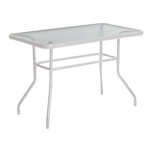 ΤΡΑΠΕΖΙ ΚΗΠΟΥ Fylliana 028 ΛΕΥΚΟ ΧΡΩΜΑ 120x70x70εκ 327-124-130