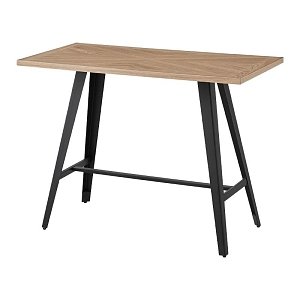 ΤΡΑΠΕΖΙ ΜΠΑΡ Fylliana FL1564 SONOMA MDF ΜΕ ΜΑΥΡΑ ΠΟΔΙΑ 140x70x105εκ 627-124-026