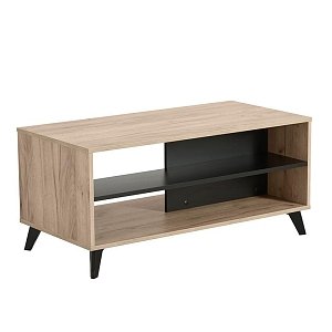 ΤΡΑΠΕΖΙ ΣΑΛΟΝΙΟΥ UMBRIA KS GREY OAK-ΜΑΥΡΟ 101x50x47εκ 11008622