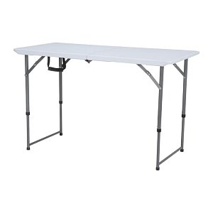 ΤΡΑΠΕΖΙ ΣΥΝΕΔΡΙΟΥ-CATERING Fylliana ΛΕΥΚΟ 122x60x54-74 ΠΤΥΣΣΟΜΕΝΟ (ΒΑΛΙΤΣΑ) 377-123-026