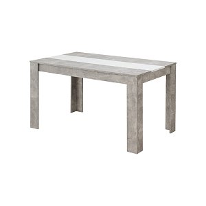 ΤΡΑΠΕΖΙ ΤΡΑΠΕΖΑΡΙΑΣ DOMUS 135 ΓΚΡΙ CONCRETE-ΛΕΥΚΟ 135x80.5x74.5εκ 11008800