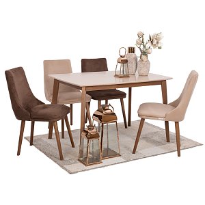 ΤΡΑΠΕΖΙ ΤΡΑΠΕΖΑΡΙΑΣ Fylliana "Max S" 120x80x75εκ MACCHIATO 863-91-035