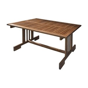 ΞΥΛΙΝΟ ΤΡΑΠΕΖΙ ΚΗΠΟΥ Fylliana Borneo ΚΑΡΥΔΙ ΧΡΩΜΑ 140x80x72εκ 898-123-003