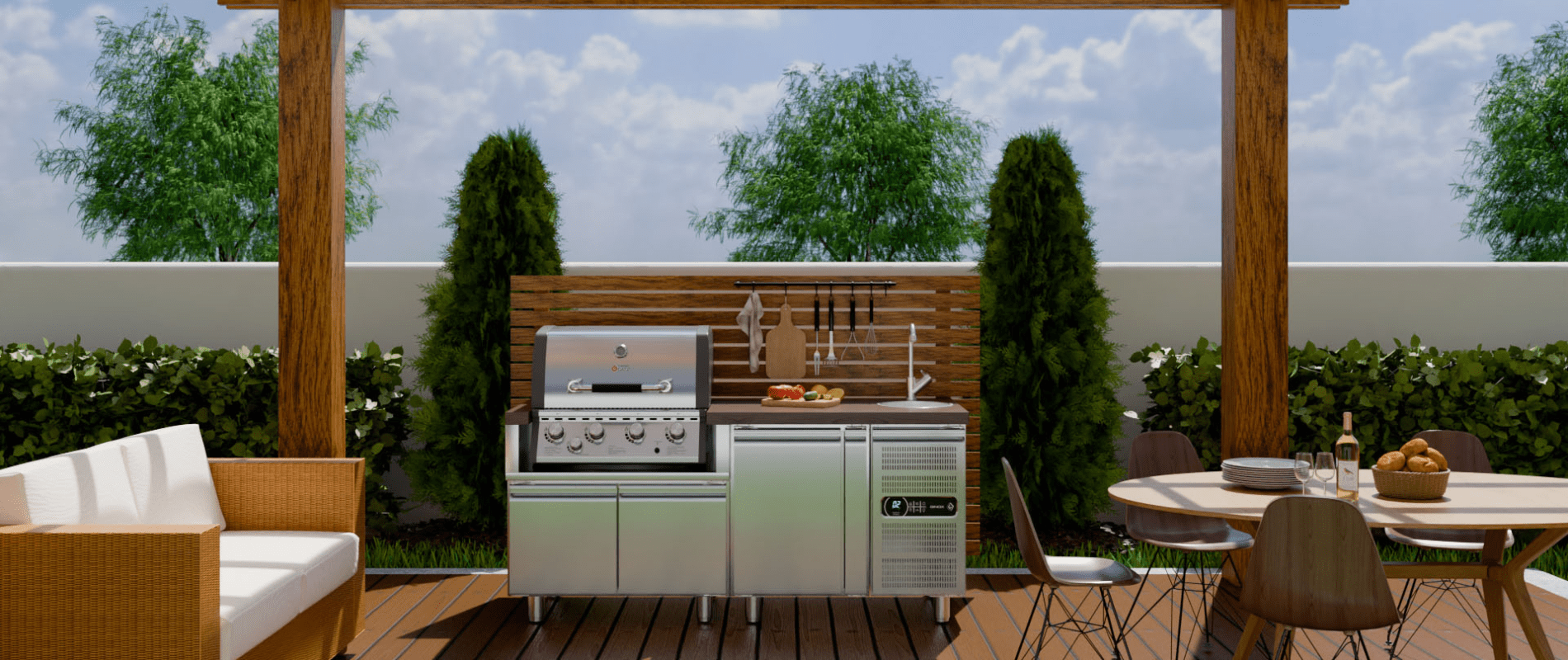 ΨΗΣΤΑΡΙΑ BBQ ΥΓΡΑΕΡΙΟΥ SEMI-PROF TGH-BI-M61 4+1 17,5kW