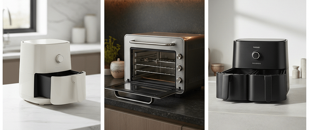 Τύποι MultiHome Air Fryer: κάδου, φούρνου και διπλού κάδου