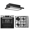 Σετ SILIFO SF6855BOI & SF6100 & SF6665 Φούρνος 76lt, Μικτή Εστία & Απορροφητήρας 93505 (4 Έτη Εγγύηση)