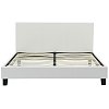 Κρεβάτι Nevil pakoworld 150x200 PU χρώμα λευκό ματ 006-000001