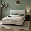 Κρεβάτι Nevil pakoworld 150x200 PU χρώμα λευκό ματ 006-000001