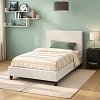 Κρεβάτι Nevil pakoworld 100x200 PU χρώμα λευκό ματ 006-000012