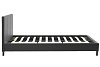 Κρεβάτι Nevil pakoworld 150x200 PU χρώμα μαύρο ματ 006-000015