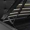 Κρεβάτι Roi pakoworld 160x200 PU μαύρο ματ + αποθηκευτικό χώρο 006-000017