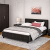 Κρεβάτι Roi pakoworld 160x200 PU μαύρο ματ + αποθηκευτικό χώρο 006-000017