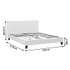 Κρεβάτι Nevil pakoworld 150x200 με ύφασμα χρώμα ανθρακί 006-000020