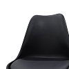 Καρέκλα Gaston pakoworld PP-PU μαύρο-φυσικό πόδι 43x51x75 εκ 029-000051