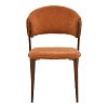 Καρέκλα Dolez pakoworld terracotta ύφασμα-πόδι καρυδί μέταλλο 49x58.5x82εκ 4τμχ 029-000439