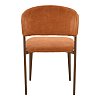Καρέκλα Dolez pakoworld terracotta ύφασμα-πόδι καρυδί μέταλλο 49x58.5x82εκ 4τμχ 029-000439