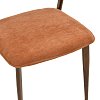 Καρέκλα Dolez pakoworld terracotta ύφασμα-πόδι καρυδί μέταλλο 49x58.5x82εκ 4τμχ 029-000439