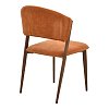 Καρέκλα Dolez pakoworld terracotta ύφασμα-πόδι καρυδί μέταλλο 49x58.5x82εκ 4τμχ 029-000439