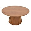 Τραπέζι σαλονιού Franzel pakoworld mdf καρυδί Φ80x40εκ 029-000446