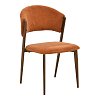 Καρέκλα Dolez pakoworld terracotta ύφασμα-πόδι καρυδί μέταλλο 49x58.5x82εκ 4τμχ 029-000439