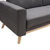 Καναπές-κρεβάτι Carmelo Pakoworld ανθρακί ύφασμα 214x80x86εκ 035-000034