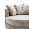 Πολυθρόνα-καναπές Ophelia pakoworld βελούδο γκρι 123x120x85εκ 035-000038