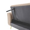 Καναπές-κρεβάτι Carmelo pakoworld με μπεζ-καφέ ύφασμα 214x80x86εκ 035-000085