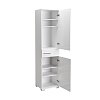 Ντουλάπα Chad pakoworld με συρτάρια λευκό gloss 45x40x188εκ 039-000169