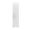 Ντουλάπα Chad pakoworld με συρτάρια λευκό gloss 45x40x188εκ 039-000169