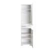 Ντουλάπα Chad pakoworld με συρτάρια λευκό gloss 45x40x188εκ 039-000169