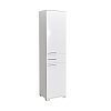 Ντουλάπα Chad pakoworld με συρτάρια λευκό gloss 45x40x188εκ 039-000169