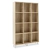 Βιβλιοθήκη FIRENZE pakoworld χρώμα sonoma 107x28,6x178εκ 049-000045