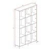 Βιβλιοθήκη FIRENZE pakoworld χρώμα sonoma 107x28,6x178εκ 049-000045