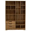 Βιβλιοθήκη Lucinda pakoworld oak 120x29.8x180.5εκ 049-000067