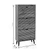 Παπουτσοθήκη Thelma pakoworld 12 ζεύγων oak 60x23.8x131.6εκ 049-000068