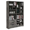 Βιβλιοθήκη Lucinda pakoworld γκρι oak 120x29.8x180.5εκ 049-000092