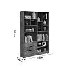 Βιβλιοθήκη Lucinda pakoworld γκρι oak 120x29.8x180.5εκ 049-000092