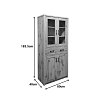 Βιτρίνα-ντουλάπα Nisso pakoworld σε oak απόχρωση 80x40x183.5εκ 049-000116