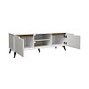 Έπιπλο τηλεόρασης Kemvio pakoworld  sonoma-λευκό 120x38x44εκ 049-000123