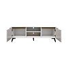 Έπιπλο τηλεόρασης Kemvio pakoworld  sonoma-λευκό 120x38x44εκ 049-000123